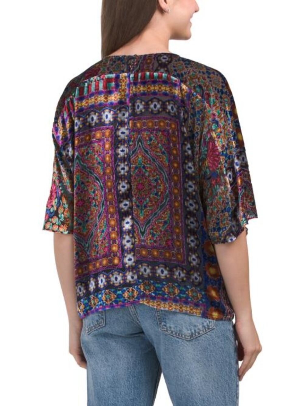 JOHNNY WAS Dechen Burnout Blouse - Picture 2 of 4